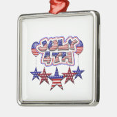 4de sterren juli metalen ornament (Links)