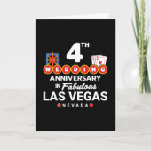 4de trouwdag koppel Las Vegas reis Kaart (Voorkant)