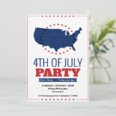 4de van de Nota van de Uitnodiging Amerika van de  (Staand voorkant)