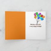 4de verjaardag bruine poedel op rotan kaart (Binnen)