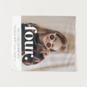 4de verjaardag foto welkomstbord wandkleed (Voorkant (horizontaal))