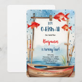 4de verjaardag vissen kaart (Voorkant / Achterkant)