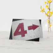 4de verjaardagsteken kaart (Gele Bloem)