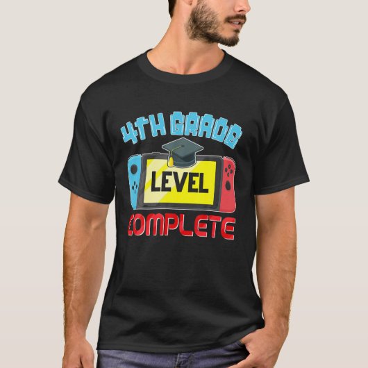 4e Afstuderen gamerboys Kind op niveau T-shirt (Voorkant)
