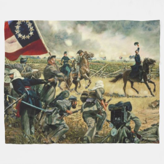 4e ALABAMA te MANASSAS 1861 Fleece Deken (Voorkant (Horizontaal))