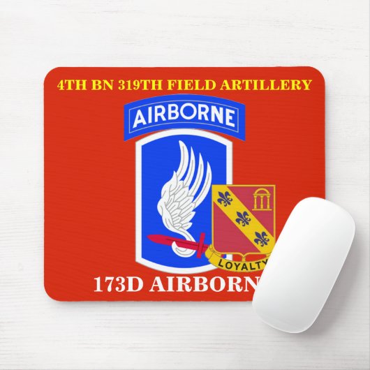 4E BATTALION 319E FIELD ARTILLERY MOUSEPAD MUISMAT (Met muis)