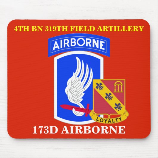 4E BATTALION 319E FIELD ARTILLERY MOUSEPAD MUISMAT (Voorkant)