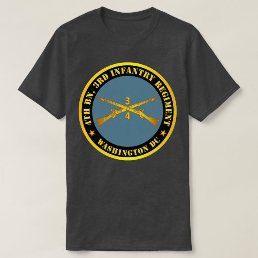 4e Bn 3e Infanterieregiment Washington DC w Inf B T-shirt (Design voorkant)
