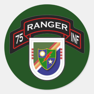 4e Bn, 75e InfanterieRegiment - Rangers Ronde Sticker