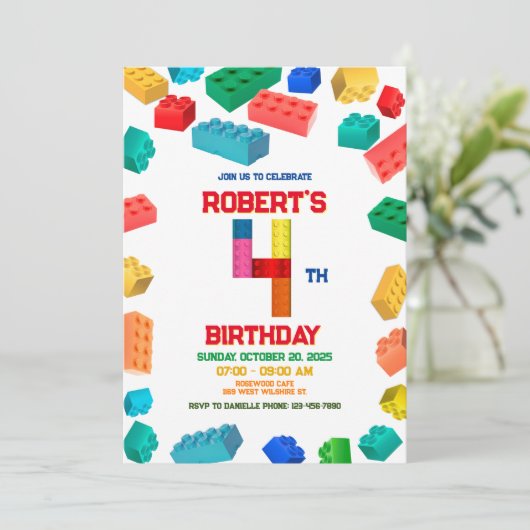 4e Bouwstenen Verjaardag, Bouwstenen Kaart (Staand voorkant)