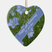 4e bruiloft Jubileum bewerkbaar Keramisch Ornament (Rechts)