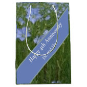 4e bruiloft Jubileum bewerkbaar Medium Cadeauzakje (Voorkant)