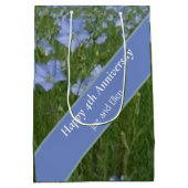 4e bruiloft Jubileum bewerkbaar Medium Cadeauzakje (Achterkant)