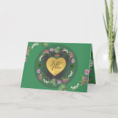 4e bruiloft Jubileum Fruit Bloemen Groeten Bedankkaart (Voorkant)