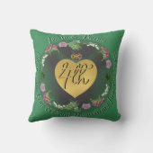 4e bruiloft Jubileum Fruit Bloemen Kussen (Achterkant)