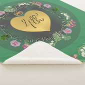 4e bruiloft Jubileum Fruit Bloemen Sherpa Deken (3/4)