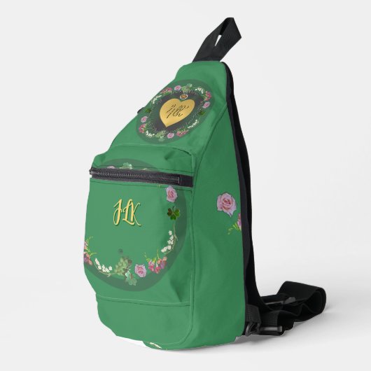 4e bruiloft Jubileum Fruit Bloemen Sling Bag (Rechterhoek)