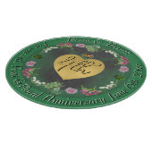 4e bruiloft Jubileum Fruit Bloemen Snijplank (Hoek)