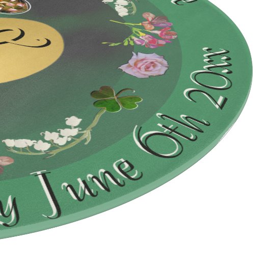 4e bruiloft Jubileum Fruit Bloemen Snijplank (Hoek)