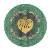 4e bruiloft Jubileum Fruit Bloemen Snijplank (Voorkant)