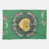 4e bruiloft Jubileum Fruit Bloemen Theedoek (Horizontaal)