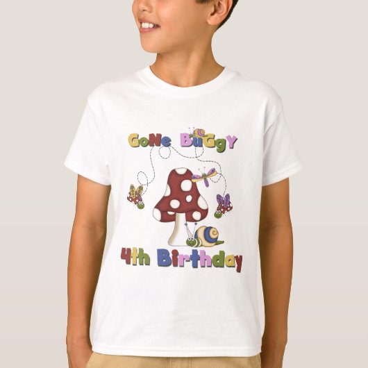 4e Bug Verjaardag Tshirts en geschenken (Voorkant)