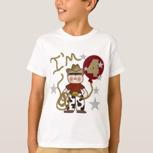 4e Cowboy Verjaardag Tshirts en geschenken