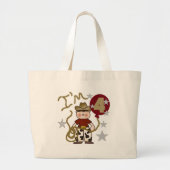 4e Cowboy Verjaardag Tshirts en geschenken Grote Tote Bag (Voorkant)