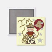 4e Cowboy Verjaardag Tshirts en geschenken Magneet (Voorkant / Achterkant)