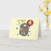 4e Cowgirl Verjaardag Tshirts en geschenken Kaart (Gele Bloem)