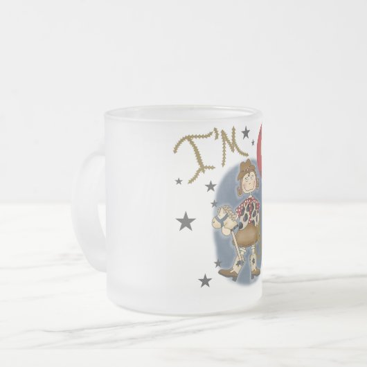 4e Cowgirl Verjaardag Tshirts en geschenken Matglas Koffiemok (Voorkant links)