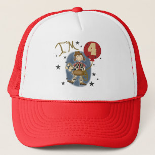 4e Cowgirl Verjaardag Tshirts en geschenken Trucker Pet