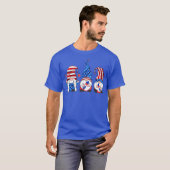 4e dag van de Amerikaanse feestdag in juli T-shirt (Voorkant volledig)