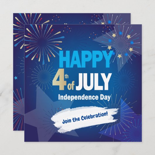 4e dag van de Onafhankelijkheidsdag van de Vakanti Kaart (Voorkant / Achterkant)
