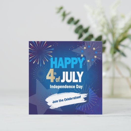 4e dag van de Onafhankelijkheidsdag van de Vakanti Kaart (Staand voorkant)