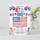 4e dag van de Onafhankelijkheidsdag van juli Uitno Kaart (Staand voorkant)
