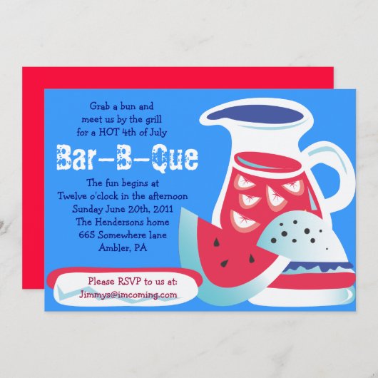 4e dag van de uitnodiging voor de zomerperiode van (Voorkant / Achterkant)