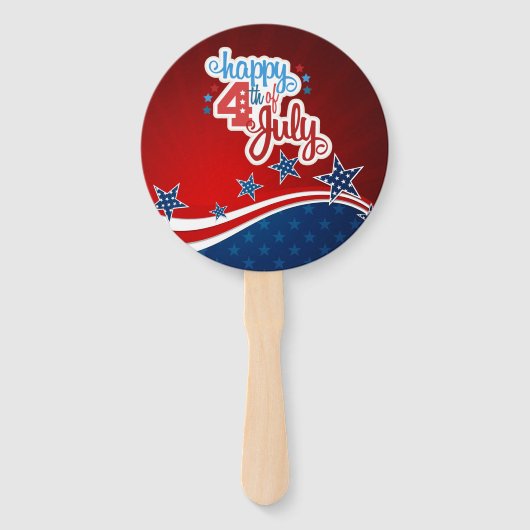 4e dag van onafhankelijkheid: sterren & stripes handwaaier (Voorkant)