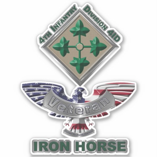 4e divisie infanterie sticker (Voorkant)