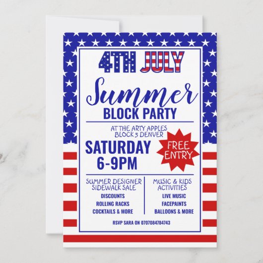 4e editie van het Juke Independence Day Summer Blo Kaart (Voorkant)