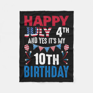 4e en ja het is mijn 10e verjaardag Amerikaanse Pa Fleece Deken