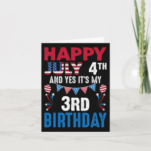 4e en ja het is mijn 3e verjaardag Amerikaanse Pat Kaart