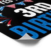 4e en ja het is mijn 3e verjaardag Amerikaanse Pat Poster (Hoek)