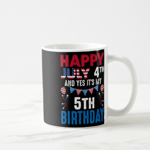 4e en ja het is mijn 5e verjaardag Amerikaanse Pat Koffiemok