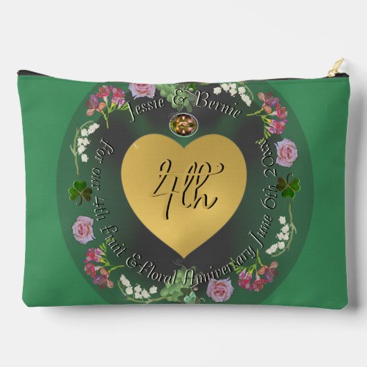 4e Fruit & Bloemen Bruiloft Jubileum Etui (Achterkant)