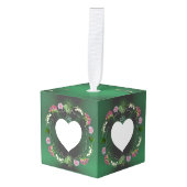 4e Fruit & Floral Jubileum Cube Ornament (Voorkant hoekig)