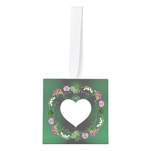 4e Fruit & Floral Jubileum Cube Ornament (Voorkant)
