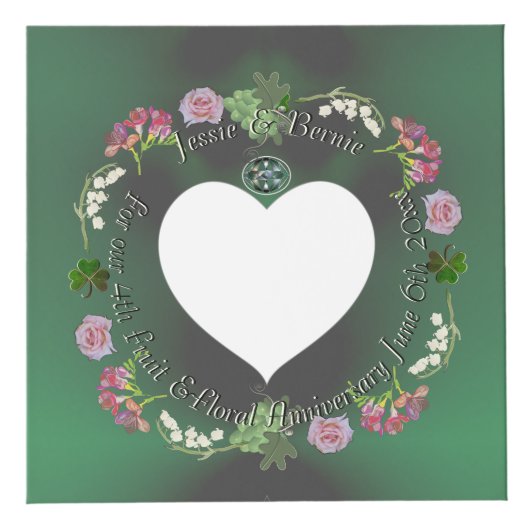 4e Fruit & Floral Jubileum Photo Cube Kubus (Voorkant)