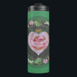 4e Fruit & Floral Jubileum Thermal Tumbler Thermosbeker<br><div class="desc">Een mooie en eenvoudige bloem met druivenafbeeldingen die precies zegt wat je wilt om haar 4e of 22 jaar huwelijk te eren op een fabelachtig gedrukte thermische tuimelaar? Dan is misschien mijn originele bloemlelie van het dal,  fresia,  roos en spinel-afbeelding met je prachtige foto gewoon het ding!</div>