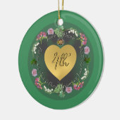 4e Fruit & Floral Wedding Jubileum +Foto Keramisch Ornament (Links)